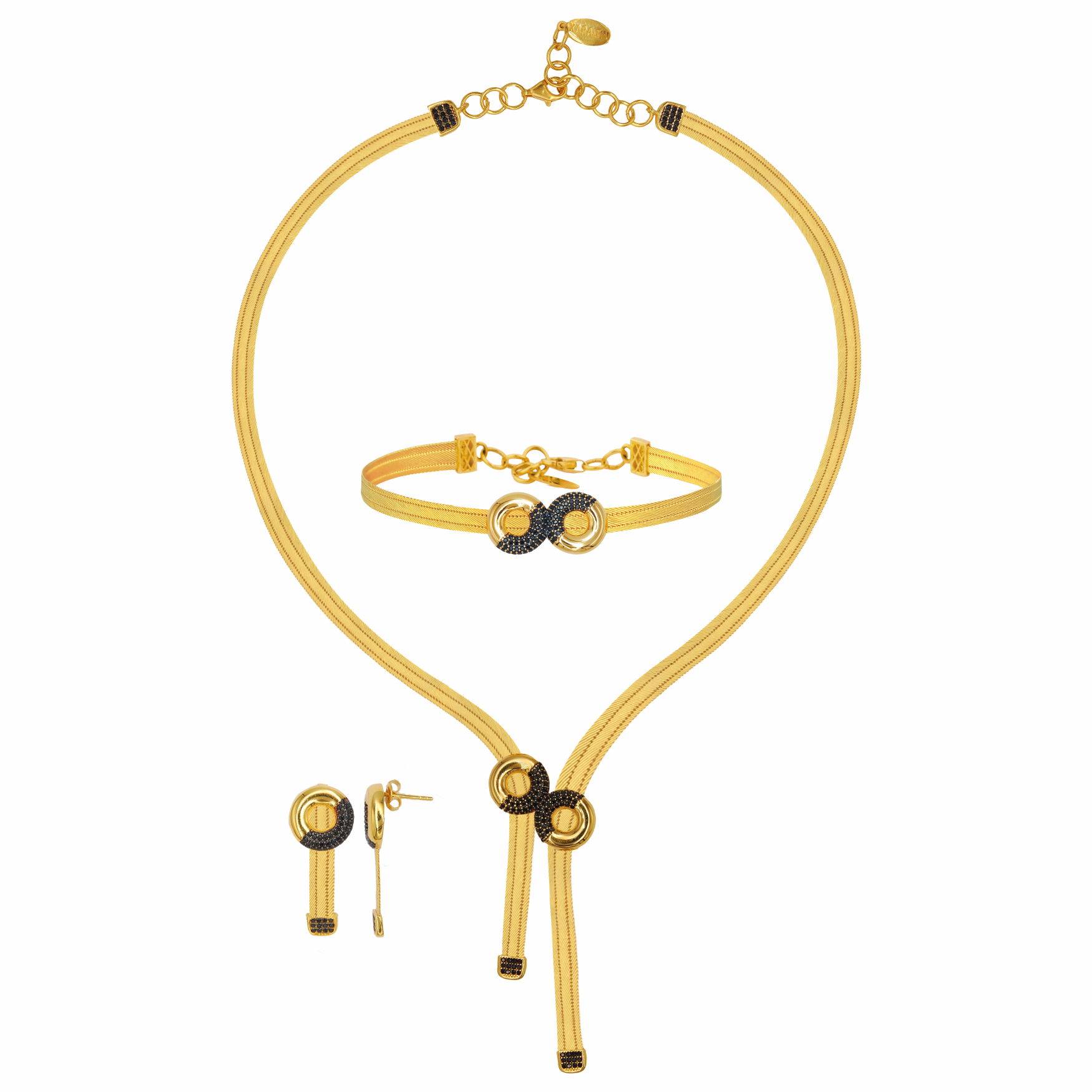 Siyah Meyra Hasır Set