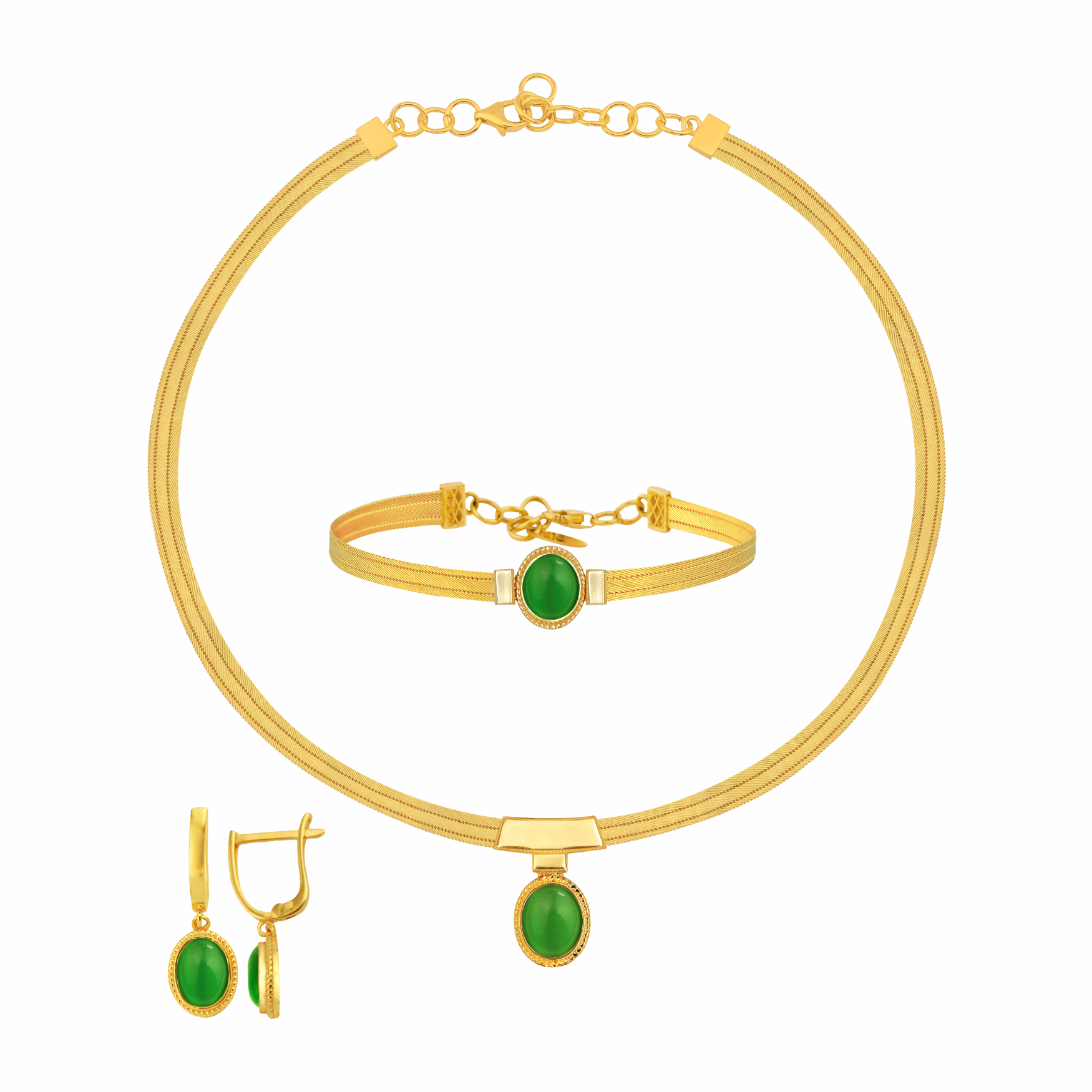 Yeşil Pera Hasır Set 
